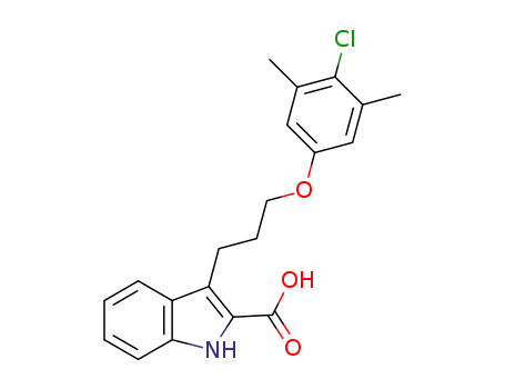 3-(3-(4-chloro-3,5-dimethylphenoxy)propyl)-1H-indole-2-carboxylic acid