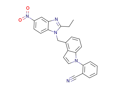 2-(4-((2-ethyl-5-nitro-1H-benzo[d]imidazol-1-yl)methyl)-1H-indol-1-yl)benzonitrile