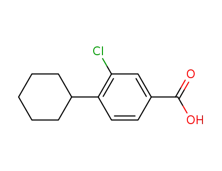 Molecular Structure of 42601-80-9 (3-chloro-4-cyclohexylbenzoic acid)
