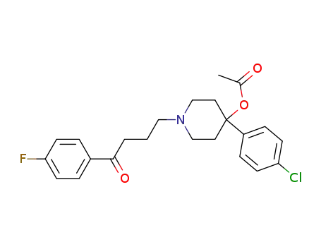 Molecular Structure of 115250-18-5 (1-Butanone,
4-[4-(acetyloxy)-4-(4-chlorophenyl)-1-piperidinyl]-1-(4-fluorophenyl)-)