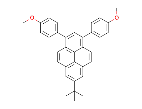 Molecular Structure of 1421130-58-6 (7-tert-butyl-1,3-bis(4-methoxylphenyl)pyrene)