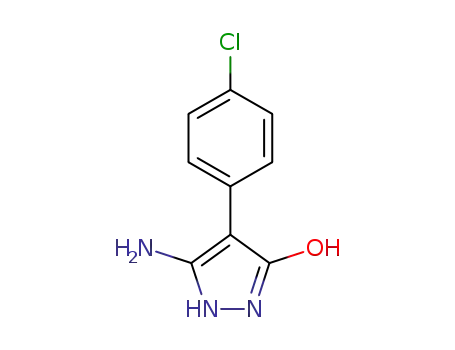 Molecular Structure of 62538-19-6 (3H-Pyrazol-3-one, 5-amino-4-(4-chlorophenyl)-1,2-dihydro-)
