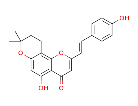 (E)-5-hydroxy-2-(4-hydroxystyryl)-8,8-dimethyl-9,10-dihydropyrano[2,3-f]chromen-4(8H)-one