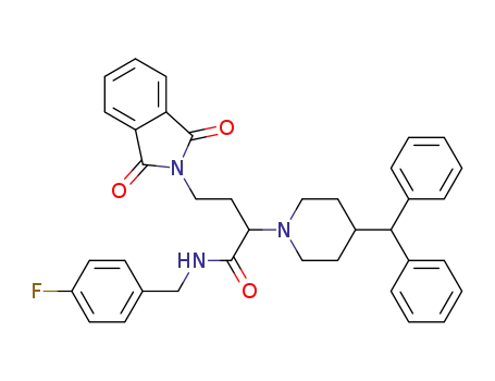 2-(4-benzhydrylpiperidin-1-yl)-4-(1,3-dioxoisoindolin-2-yl)-N-(4-fluorobenzyl)butanamide