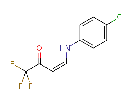 Molecular Structure of 512778-43-7 (3-Buten-2-one, 4-[(4-chlorophenyl)amino]-1,1,1-trifluoro-, (3Z)-)