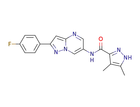 N-[2-(4-fluorophenyl)pyrazolo[1,5-a]pyrimidin-6-yl]-4,5-dimethyl-1H-pyrazole-3-carboxamide