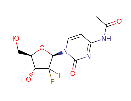 Molecular Structure of 1026184-06-4 (β-2',2'-difluoro-2'-deoxy-N-acetylcytidine-3',5'-dibenzoate)