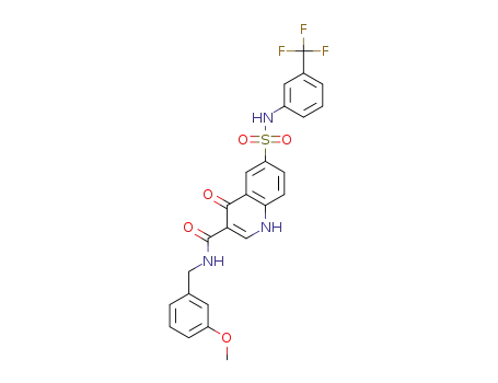 N-(3-methoxybenzyl)-4-oxo-6-(N-(3-(trifluoromethyl)phenyl)sulfamoyl)-1,4-dihydroquinoline-3-carboxamide