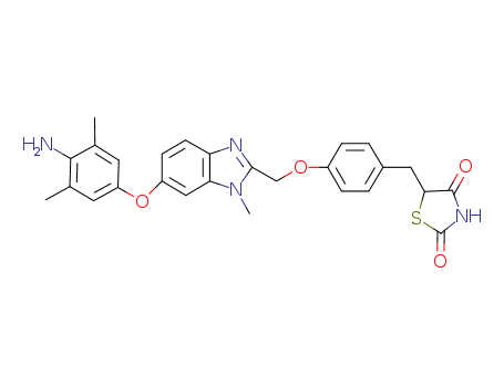 2,4-Thiazolidinedione,5-[[4-[[6-(4-amino-3,5-dimethylphenoxy)-1-methyl-1H-benzimidazol-2-yl]methoxy]phenyl]methyl]-