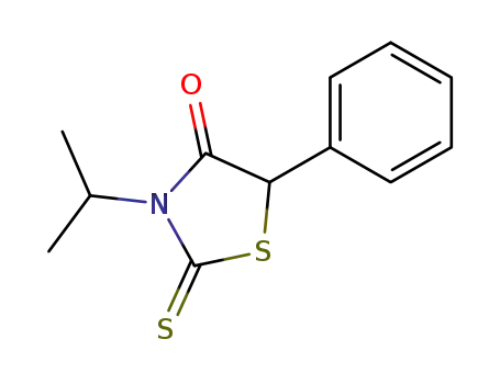 Molecular Structure of 95754-26-0 (4-Thiazolidinone, 3-(1-methylethyl)-5-phenyl-2-thioxo-)