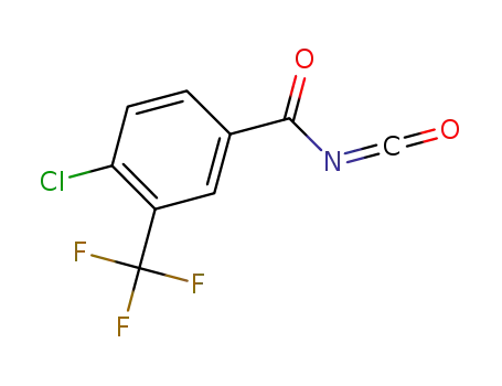 Molecular Structure of 1513850-32-2 (4-chloro-3-(trifluoromethyl)benzoyl isocyanate)