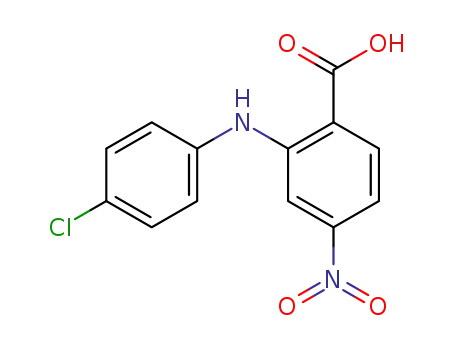 Molecular Structure of 90656-48-7 (Benzoic acid, 2-[(4-chlorophenyl)amino]-4-nitro-)