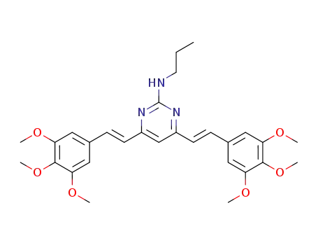 4,6-bis((E)-3,4,5-trimethoxystyryl)-N-propylpyrimidin-2-amine