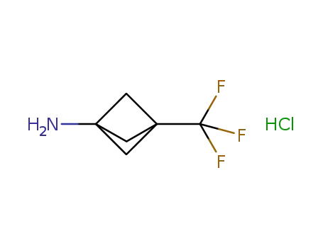 Molecular Structure of 262852-11-9 (3-(Trifluoromethyl)bicyclo[1.1.1]pentan-1-aminehydrochloride)
