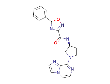 (S)-N-(1-(imidazo[1,2-a]pyrazin-8-yl)pyrrolidin-3-yl)-5-phenyl-1,2,4-oxadiazole-3-carboxamide