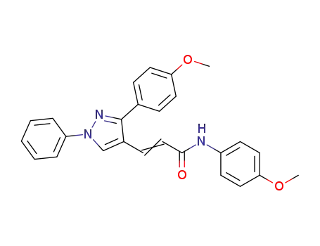 N-(4-methoxyphenyl)-3-(3-(4-methoxyphenyl)-1-phenyl-1H-pyrazol-4-yl)acrylamide