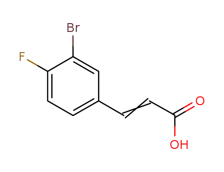 Molecular Structure of 160434-49-1 (3-BROMO-4-FLUOROCINNAMIC ACID)