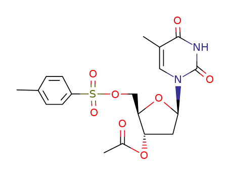 Molecular Structure of 75145-86-7 (Thymidine, 3'-acetate 5'-(4-methylbenzenesulfonate))