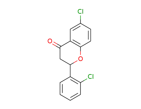 Molecular Structure of 6336-06-7 (6-chloro-2-(2-chlorophenyl)-2,3-dihydro-4H-chromen-4-one)