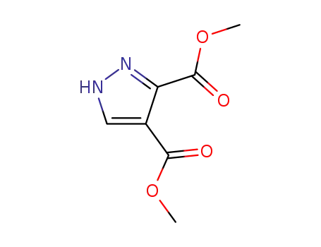 Molecular Structure of 33090-46-9 (diMethyl1H-pyrazole-3,4-dicarboxylate)