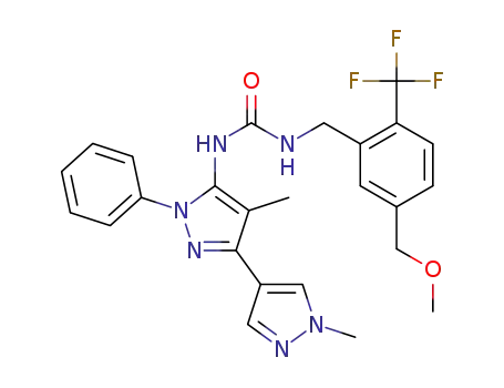 1-(1',4-dimethyl-1-phenyl-1H,1'H-[3,4'-bipyrazol]-5-yl)-3-(5-(methoxymethyl)-2-(trifluoromethyl)benzyl)urea