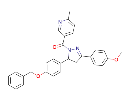 (5-(4-(benzyloxy)phenyl)-3-(4-methoxyphenyl)-4,5-dihydro-1H-pyrazol-1-yl)(6-methylpyridin-3-yl)methanone