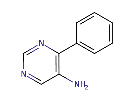 Molecular Structure of 3435-23-2 (5-Amino-4-phenylpyrimidine)