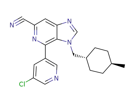 4-(5-chloropyridin-3-yl)-3-(((trans)-4-methylcyclohexyl)methyl)-3H-imidazo[4,5-c]pyridine-6-carbonitrile