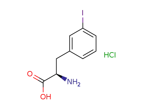 Molecular Structure of 1435478-08-2 ((R)-2-amino-3-(3-iodo-phenyl)-propionic acid hydrochloride)