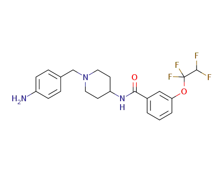 C<sub>21</sub>H<sub>23</sub>F<sub>4</sub>N<sub>3</sub>O<sub>2</sub>
