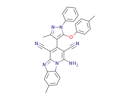 1-amino-3-[3-methyl-5-(4-methylphenoxy)-1-phenyl-1H-pyrazol-4-yl]-7-methylpyrido[1,2-a]benzimidazole-2,4-dicarbonitrile