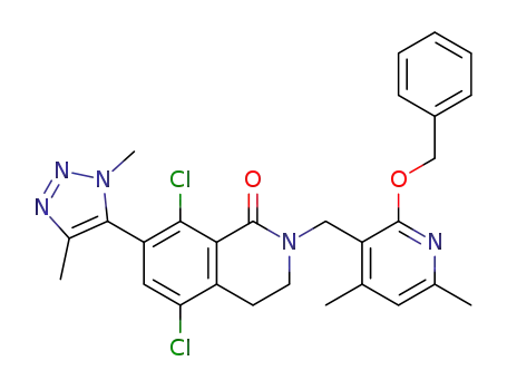 2-{[2-(benzyloxy)-4,6-dimethylpyridin-3-yl]methyl}-5,8-dichloro-7-(1,4-dimethyl-1H-1,2,3-triazol-5-yl)-3,4-dihydroisoquinolin-1(2H)-one