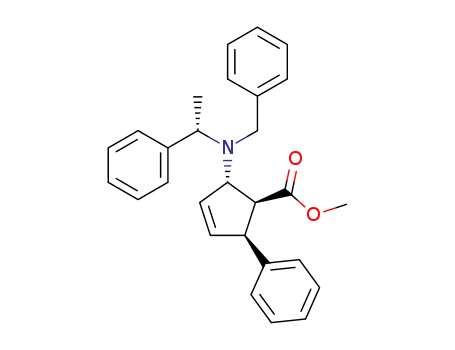 methyl (S,S,S,S)-2-[N-benzyl-N-(α-methylbenzyl)amino]-5-phenylcyclopent-3-ene-1-carboxylate