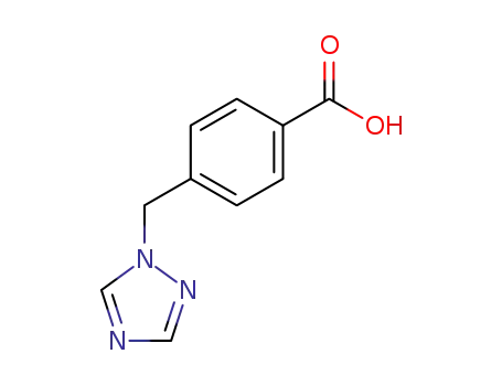 Molecular Structure of 160388-54-5 (4-(1H-1,2,4-TRIAZOL-1-YLMETHYL)BENZOIC ACID)