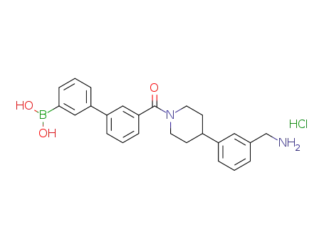 (3′-(4-(3-(aminomethyl)phenyl)piperidine-1-carbonyl)-[1,1′-biphenyl]-3-yl)boronic acid hydrochloride