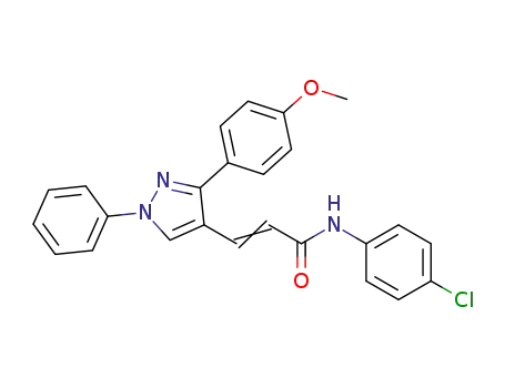 (4-chlorophenyl)-3-(3-(4-methoxyphenyl)-1-phenyl-1H-pyrazol-4-yl)acrylamide