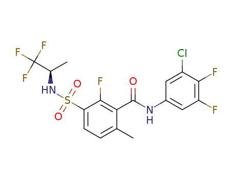 N-(3-chloro-4,5-difluorophenyl)-2-fluoro-6-methyl-3-[[(1R)-2,2,2-trifluoro-1-methylethyl]sulfamoyl]benzamide