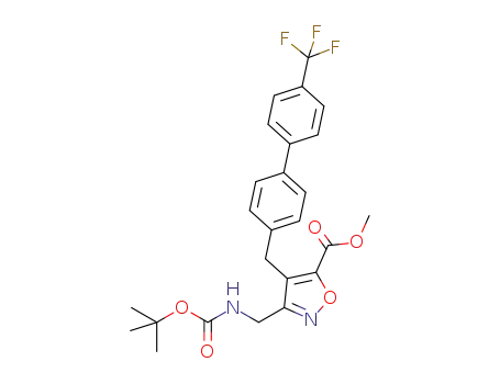 methyl 3-((tert-butoxycarbonylamino)methyl)-4-((4'-(trifluoromethyl)biphenyl-4-yl)methyl)isoxazole-5-carboxylate