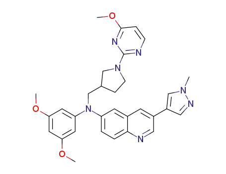 C<sub>31</sub>H<sub>33</sub>N<sub>7</sub>O<sub>3</sub>