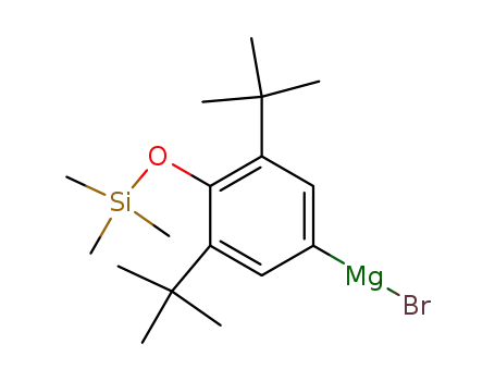 Molecular Structure of 54907-62-9 (Magnesium,
[3,5-bis(1,1-dimethylethyl)-4-[(trimethylsilyl)oxy]phenyl]bromo-)