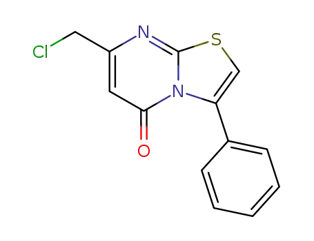 Molecular Structure of 85811-56-9 (7-CHLOROMETHYL-3-PHENYL-THIAZOLO[3,2-A]PYRIMIDIN-5-ONE)