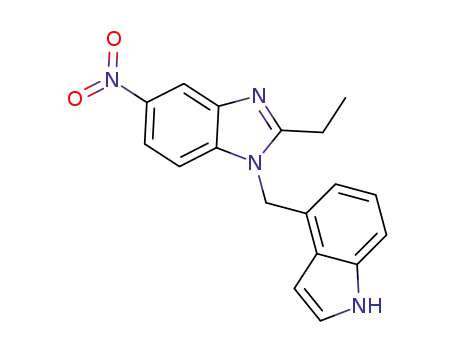 1-((1H-indol-4-yl)methyl)-2-ethyl-5-nitro-1H-benzo[d]imidazole