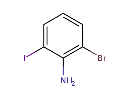 Molecular Structure of 84483-27-2 (2-BROMO-6-IODOANILINE)