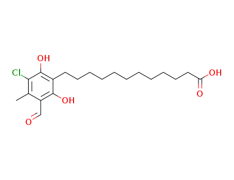 12-(3-chloro-5-formyl-2,6-dihydroxy-4-methylphenyl)dodecanoic acid
