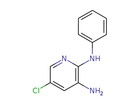 Molecular Structure of 6604-46-2 (5-chloro-N<SUP>2</SUP>-phenylpyridine-2,3-diamine)