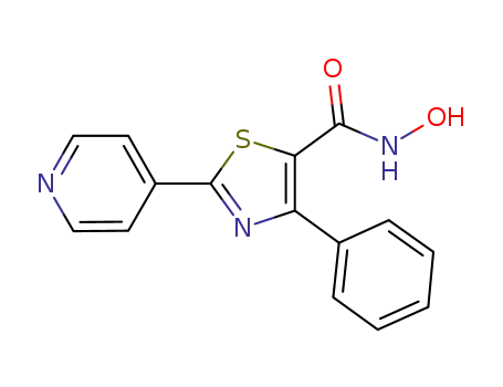 Molecular Structure of 1148158-15-9 (N-hydroxy-4-phenyl-2-(pyridin-4-yl)thiazole-5-carboxamide)