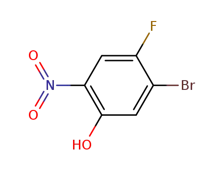 Molecular Structure of 944805-22-5 (5-bromo-4-fluoro-2-nitrophenol)
