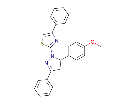 2-[5-(4-methoxyphenyl)-3-phenyl-4,5-dihydro-1H-pyrazol-1-yl]-4-phenylthiazole