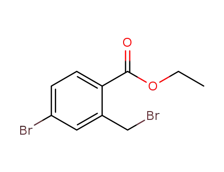 Molecular Structure of 260561-85-1 (Benzoic acid, 4-broMo-2-(broMoMethyl)-, ethyl ester)