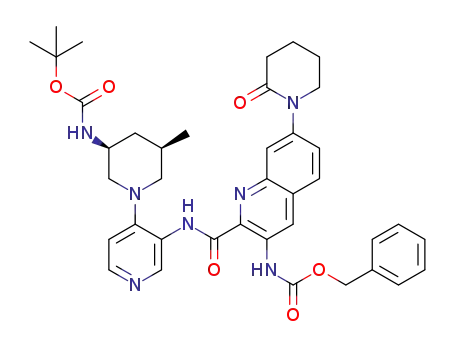 benzyl [2-{[(4-{(3S,5R)-3-[(tert-butoxycarbonyl)amino]-5-methylpiperidin-1-yl}pyridin-3-yl)amino]carbonyl}-7-(2-oxopiperidin-1-yl)quinolin-3-yl]carbamate
